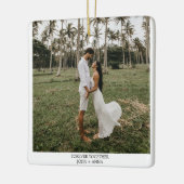 Minimaliserende bruiloft voor schrijfmachines keramisch ornament (Links)