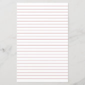 Minimaliserende Dainty Script Red Wedding Menu Car (Achterkant)