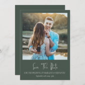 Minimaliserende Floral sparen de Datum Kaart (Voorkant / Achterkant)