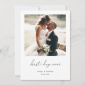 Minimaliserende foto van beste dag over huwelijk aankondiging (Voorkant)
