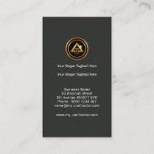 Minimaliserende Gold Builder-Logo Visitekaartje (Achterkant)