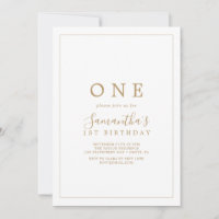 Minimaliserende Gold First Birthday Party