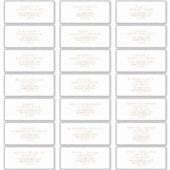 Minimaliserende Gold Typography Guest Adresetikett Sticker (Voorkant)