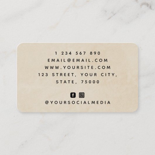 Minimaliserende Hoefijzer Boerderij Rangschikking Visitekaartje (Achterkant)