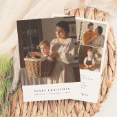 Minimaliserende kerstfoto feestdagenkaart