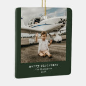 Minimaliserende kerstfoto keramisch ornament (Rechts)