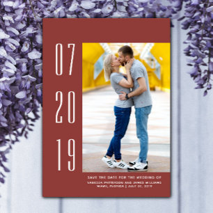 Minimaliserende Moderne Foto sparen de Datum Bou Save The Date