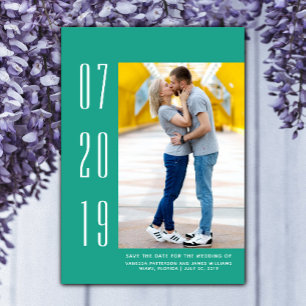 Minimaliserende Moderne Foto sparen de Datum   Gro Save The Date