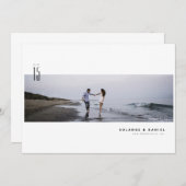 Minimaliserende Moderne Foto sparen de Datum Save The Date (Voorkant / Achterkant)