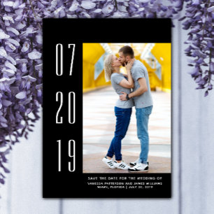 Minimaliserende Moderne Foto sparen de Datum Zwa Save The Date