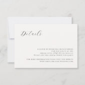 Minimaliserende moderne huwelijksakte RSVP kaartje (Voorkant)