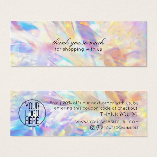 Minimaliserende Moderne Kortingen voor Bedankt van Mini Visitekaartjes (Voorkant /achterkant)