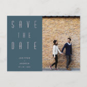 Minimaliserende Moderne Manuscript de Foto sparen Briefkaart (Voorkant)