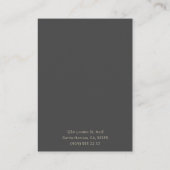 Minimaliserende oorkaart visitekaartje (Achterkant)