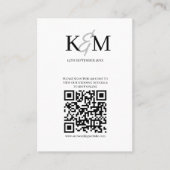 Minimaliserende QR-code RSVP Online Enclosure Visitekaartje (Voorkant)