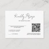 Minimaliserende QR-code voor bruiloft met foto's Informatiekaartje