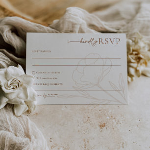 Minimaliserende RSVP-kaartbehuizing voor bruiloft RSVP Kaartje