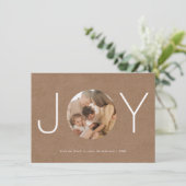 Minimaliserende Rustic Joy Prettige feestdagen fot Bedankkaart (Staand voorkant)