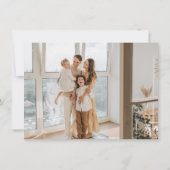 Minimaliserende Rustic Joy Prettige feestdagen fot Bedankkaart (Achterkant)