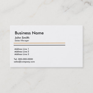 Minimaliserende Simple White Business Card-sjablon Visitekaartje