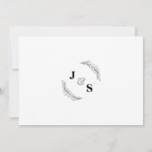 Minimaliskalender om de datum van de moderne bruil kaart (Achterkant)