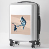 minimalism image of an ordinary person greeting go sticker (Koffer)