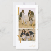 Minimalism Joy 2 fotocollage vakantie fotokaart Feestdagenkaart (Voorkant)