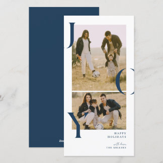 Minimalism Joy 2 fotocollage vakantie fotokaart Feestdagenkaart
