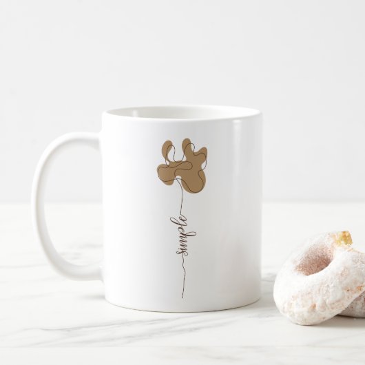 Minimalism Simple Flower Mug (Avec donut)