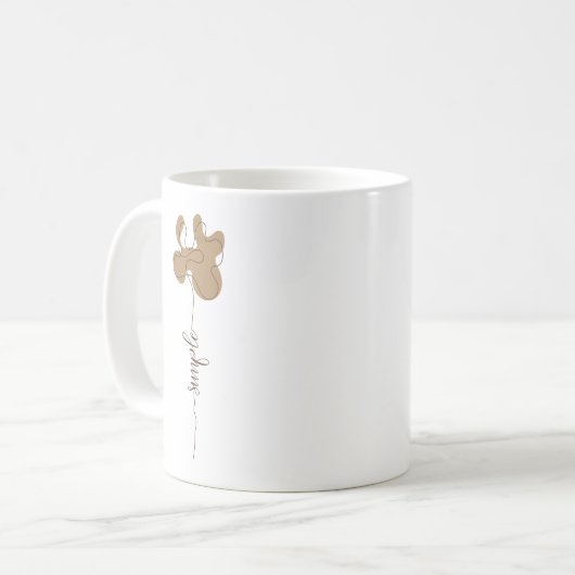 Minimalism Simple Flower Mug (Devant gauche)