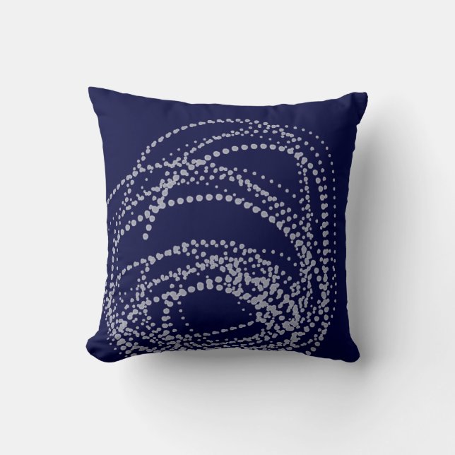 Minimalisme Abstract kunstpatroon Blauwe grijs Kussen (Voorkant)