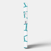 Minimalisme Abstracte Bleke  Turquoise White Cells Case-Mate iPhone Case (Achterkant / Links)