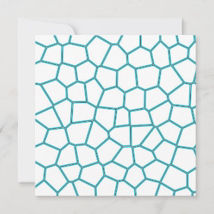 Minimalisme Abstracte Bleke  Turquoise White Cells Kaart