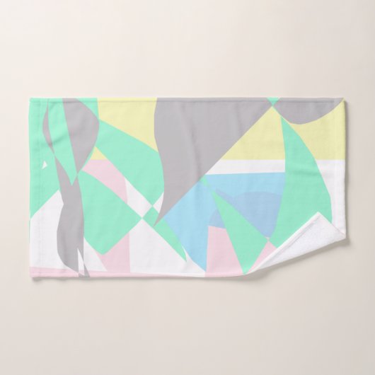 Minimalisme Abstracte kunst pasta grijs Turquoise Bad Handdoek (Handdoek)