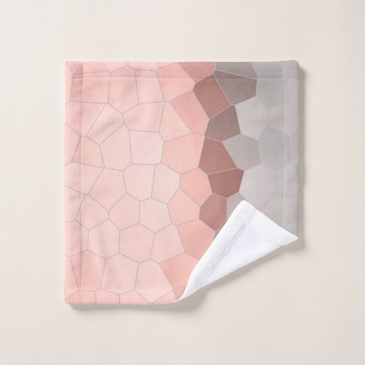 Minimalisme Abstracte kunstpasta grijze cellen Bad Handdoek (Wasdoekje)