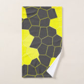Minimalisme Abstrait Art Jaune Gris Blanc Cellules (Serviette à main)