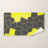 Minimalisme Abstrait Art Jaune Gris Blanc Cellules (Serviette à main)