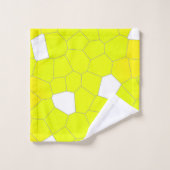 Minimalisme Abstrait Art Jaune Gris Blanc Cellules (Gant de toilette)