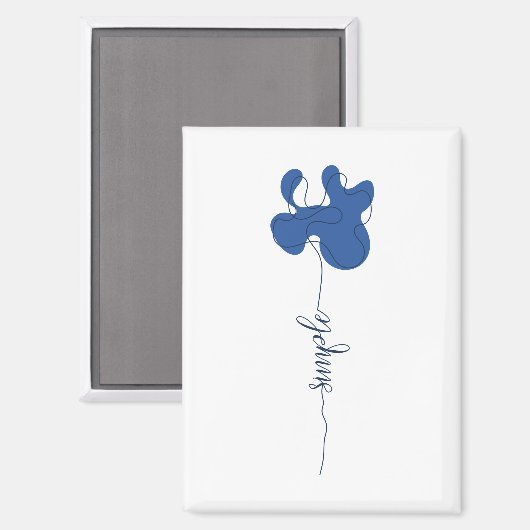 Minimalisme Aimant Fleur Simple (Recto/Verso)
