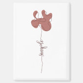 Minimalisme Aimant Fleur Simple (Recto)