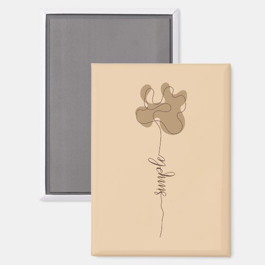 Minimalisme Aimant Fleur Simple (Recto/Verso)