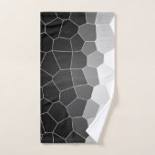 Minimalisme Art Abstrait Charbon Cellules Blanches (Serviette à main)