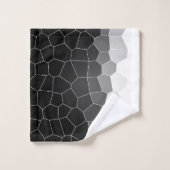 Minimalisme Art Abstrait Charbon Cellules Blanches (Gant de toilette)