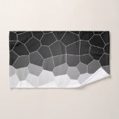 Minimalisme Art Abstrait Charbon Cellules Blanches (Serviette à main)