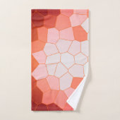 Minimalisme Art Abstrait Corail Rouge Blanc Cellul (Serviette à main)