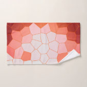 Minimalisme Art Abstrait Corail Rouge Blanc Cellul (Serviette à main)