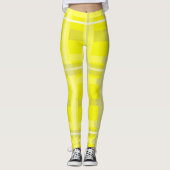 Minimalisme Art Abstrait Jaune Gris Blanc Leggings (Devant)