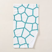 Minimalisme Art Abstrait Pale Turquoise Cellules B (Serviette à main)