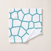 Minimalisme Art Abstrait Pale Turquoise Cellules B (Gant de toilette)