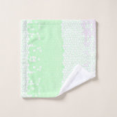 Minimalisme Art Abstrait Pale Turquoise Vert Rose (Gant de toilette)